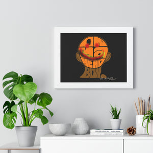 Framed Horizontal Poster - On Ya Head Boy