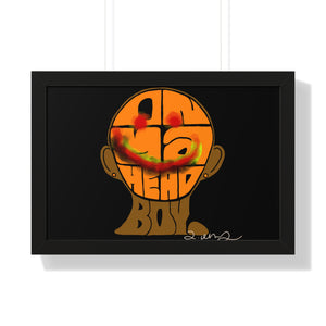 Framed Horizontal Poster - On Ya Head Boy