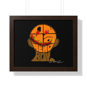 Framed Horizontal Poster - On Ya Head Boy