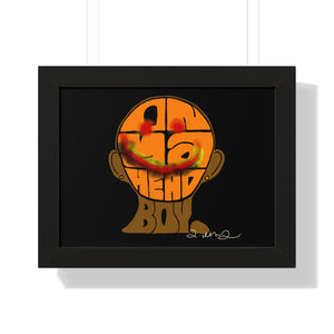 Framed Horizontal Poster - On Ya Head Boy