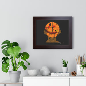 Framed Horizontal Poster - On Ya Head Boy