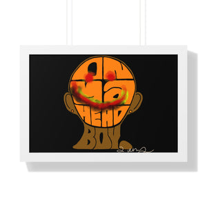 Framed Horizontal Poster - On Ya Head Boy