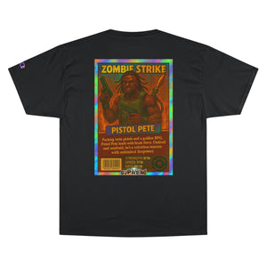 Zombie Strike Champion T-Shirt, Cool Graphic Tee, Horror Shirt, Gamer Apparel, Perfect for Halloween, Gift for Zombie Fans