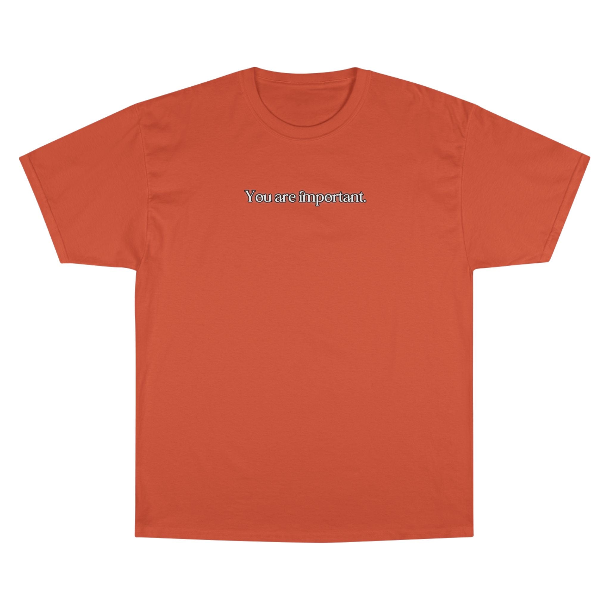 "You are important." Champion T-Shirt