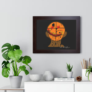 Framed Horizontal Poster - On Ya Head Boy