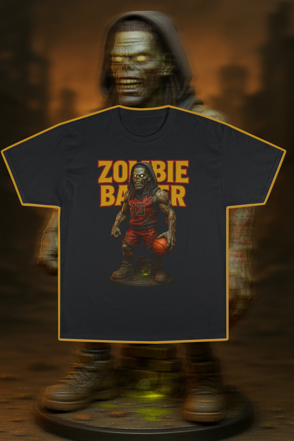 Zombie Baller T-Shirt | Streetwear, Sportswear, Retro Fashion, Halloween Costume, Graphic Tee