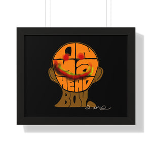 Framed Horizontal Poster - On Ya Head Boy