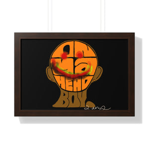 Framed Horizontal Poster - On Ya Head Boy
