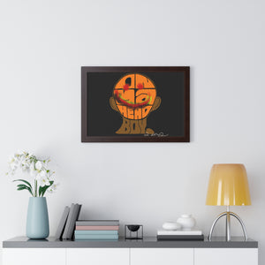 Framed Horizontal Poster - On Ya Head Boy