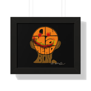 Framed Horizontal Poster - On Ya Head Boy