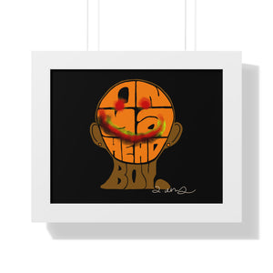 Framed Horizontal Poster - On Ya Head Boy
