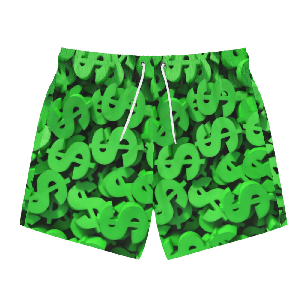 Green Money Swim Trunks