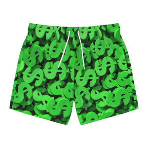 Green Money Swim Trunks
