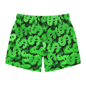 Green Money Swim Trunks